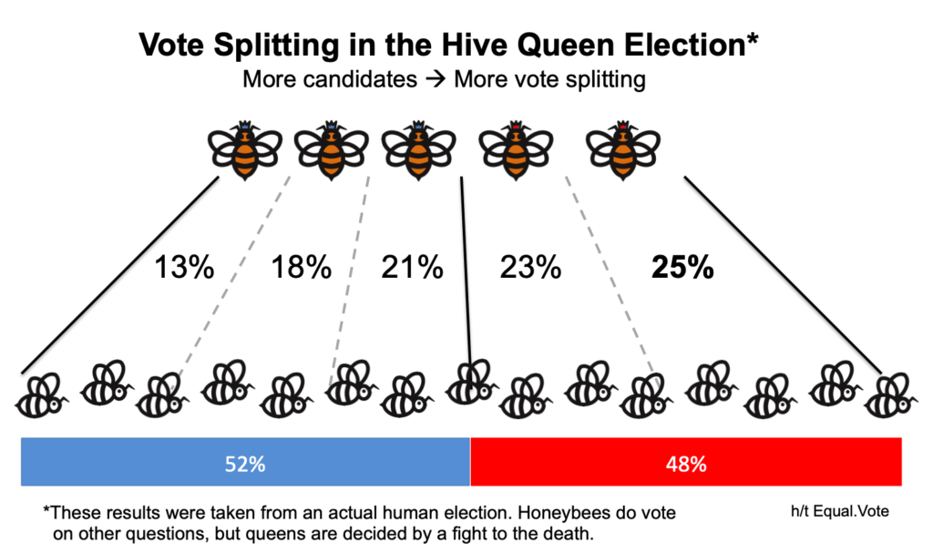 Vote splitting in the Hive Queen Election