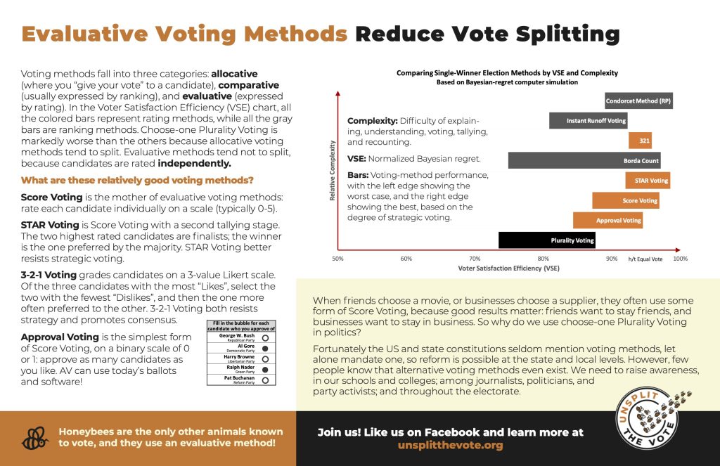 Vote splitting flyer icon